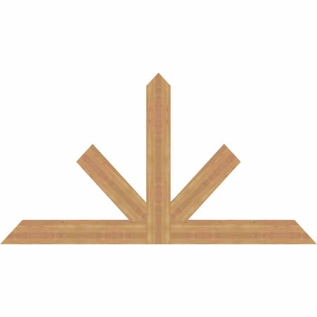 Ekena Millwork Saratoga Timber Gable Bracket, Western Red Cedar, 72"W x 39"H x 1 1/2"D x 5 1/2"F, 13/12 Pitch GBW072X39X0206SAR00SWR
